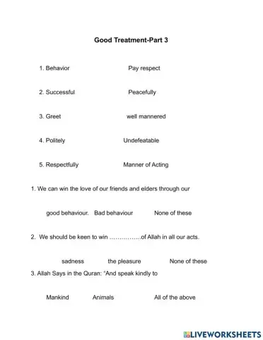 Good treatment part 3