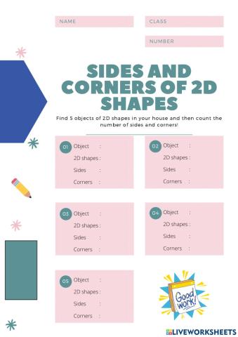 Sides and Corners of 2D Shapes