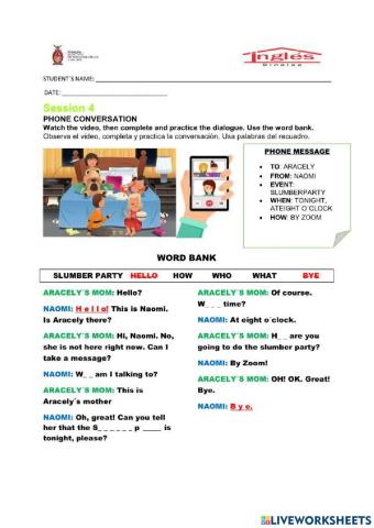 Complete the conversation