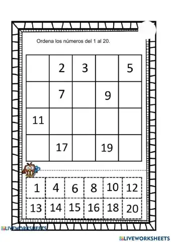 Números del 1 al 20