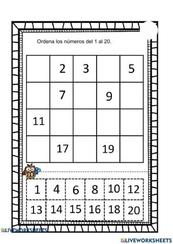 Números del 1 al 20