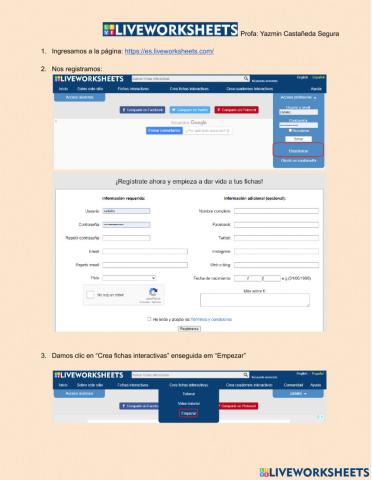 Tutorial liveworksheets