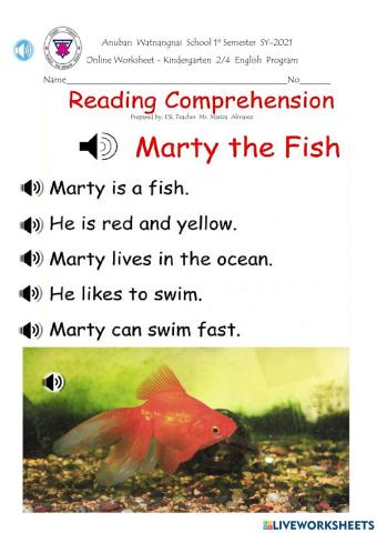 My Daily Reading Comprehension K2-4  EP