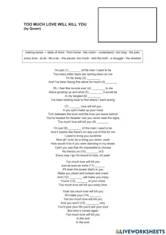 Too Much Love Will Kill You by Queen