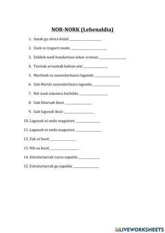 NOR-NORK Lehenaldia