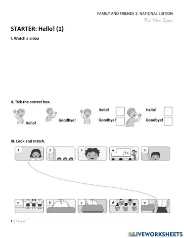 Family and Friends 1 - Starter 1