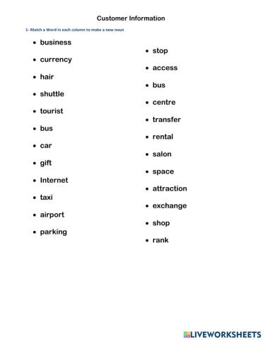 Customer information