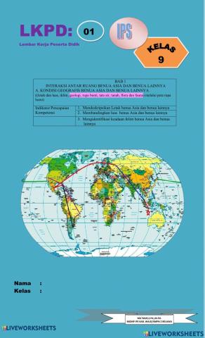 Digital LKPD IPS 9 Benua asia dan benua lainnya
