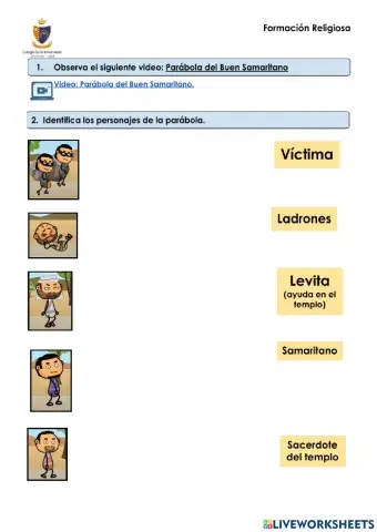 Personajes de la Parábola del Buen Samaritano