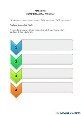 Peraturan Menggunting Fabrik