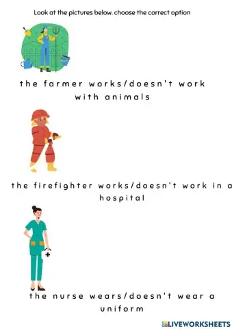 Present simple jobs and routines