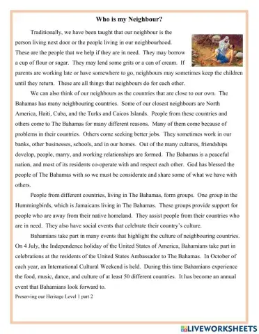 Who is my neighbours?