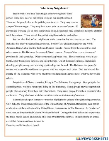 Who is my neighbours?