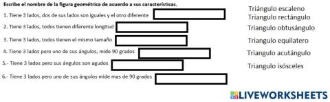 Clasificación de los triángulos