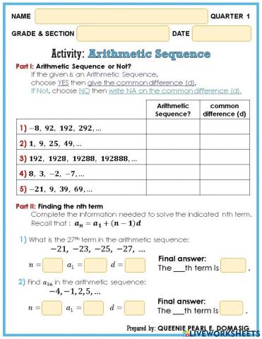 Arithmetic Sequence