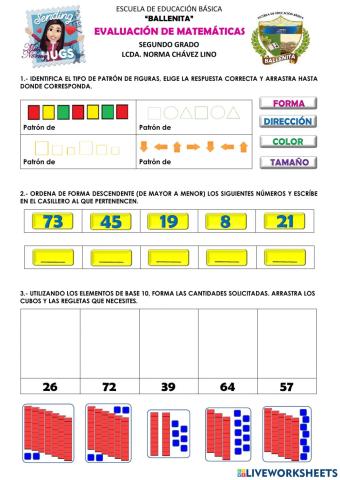 Evaluación de matemáticas