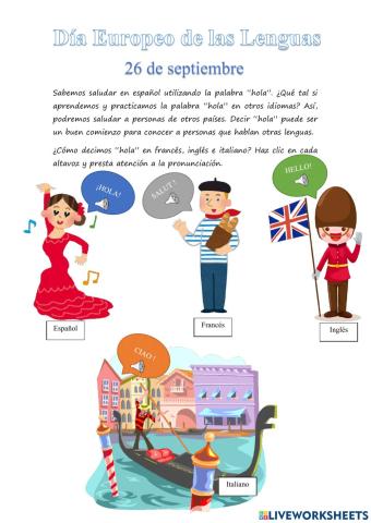 Hola en distintos idiomas