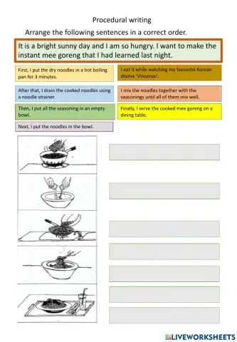 Procedural Writing: Mee goreng