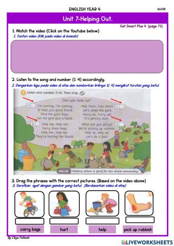 Unit 7-Helping Out (Get Smart Plus 4 page 71)