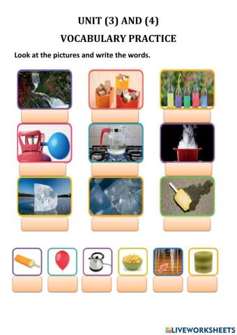 Vocabulary Revision for Unit (3) and (4)