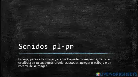 Sonidos Pl-Pr