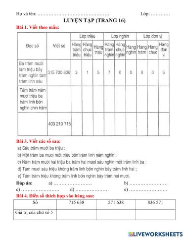 Luyện tập (trang 16)