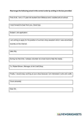 A Hard Day's Work - Email Writing