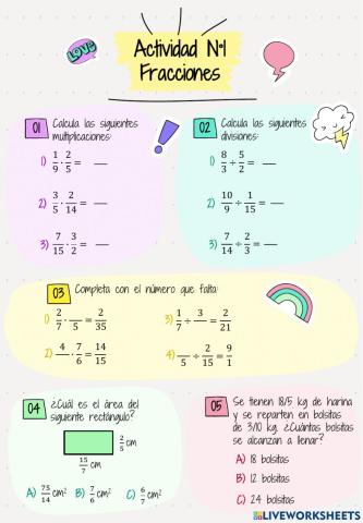 Actividad N°1: Fracciones
