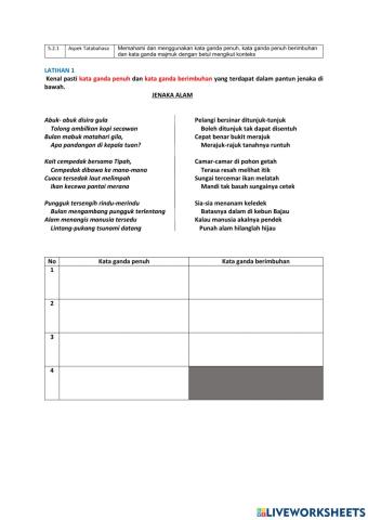 5.2.1 Kata Ganda Penuh dan Kata Ganda Berimbuhan Tan 4 ms 7 Jawapan