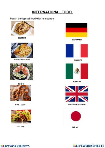 Flag and food