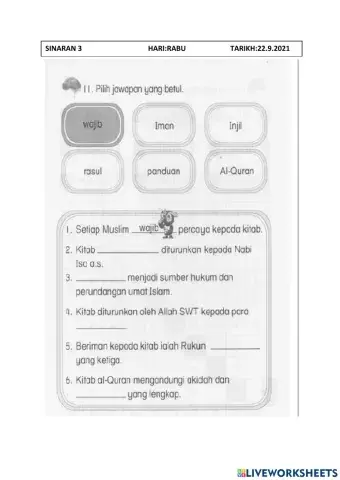 Beriman kepada kitab