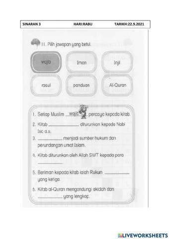 Beriman kepada kitab