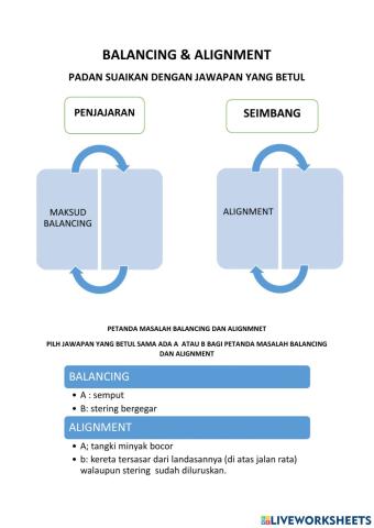 Balancing dan alignmnet
