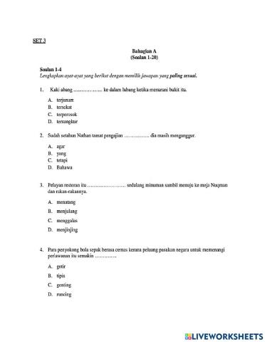 Latihan tatabahasa pt3