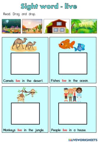 Sight word - live
