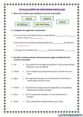 Evaluacion estudios sociales