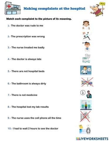 Making complaints at the hospital