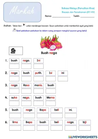 Perkataan KV+KV (Bacaan dan Pemahaman)