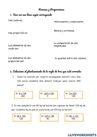 Razones y Proporciones