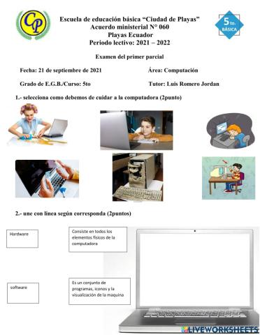 Examen primer pacial