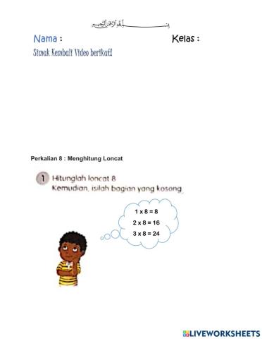 Perkalian Loncat 8 dan 9