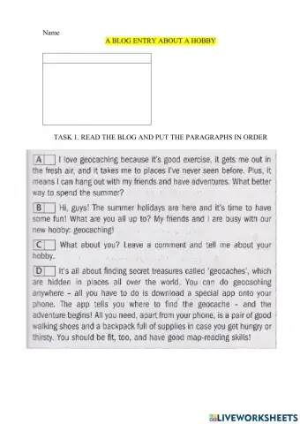 Blog entry about a hobby