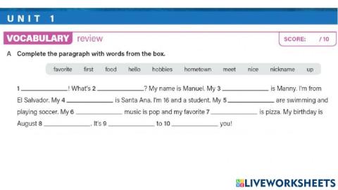 Speak your mind. unit 1 quiz