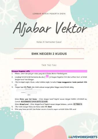 LKPD Aljabar Vektor 2122
