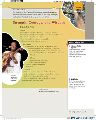 Strength, Courage and Wisdom