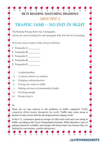 Matching Headings - Traffic Jams — No End in Sight-1