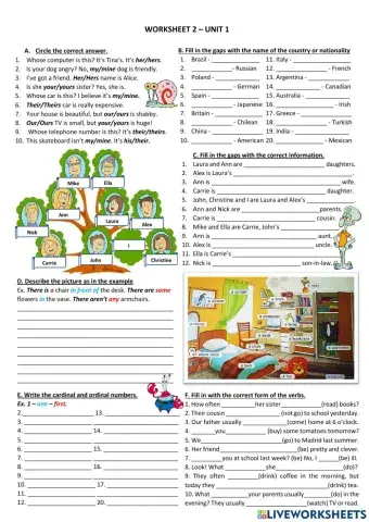 Adjectives and Pronouns