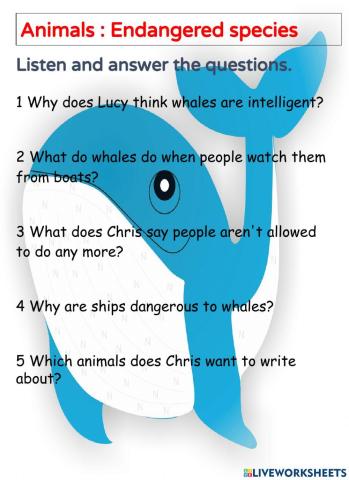 Listening- Animals (Endangered Species)