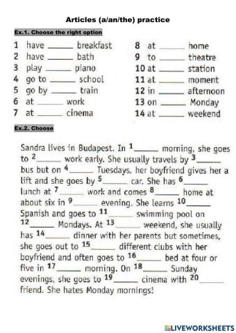 Articles (a-an-the--)