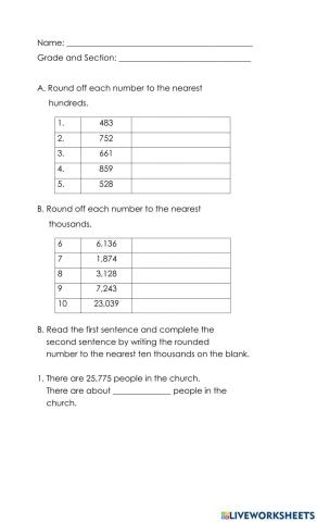 Rounding Off Numbers